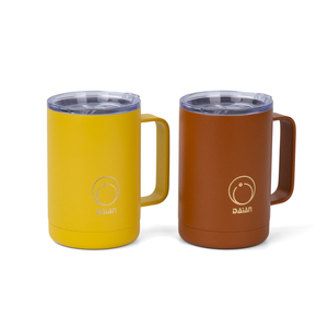 Taza de viaje de Metal clásica de 15oz con asa y tapa con recubrimiento en polvo para el hogar, oficina, trabajo al aire libre, precio promocional - Product Image 2