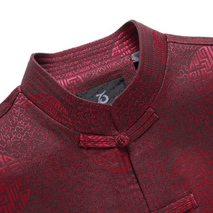 Costume Tang vêtements traditionnels <span class=keywords><strong>chinois</strong></span> pour hommes, chemise col Cheongsam Top rétro vêtements de nouvelle année Kung Fu - Product Image 5