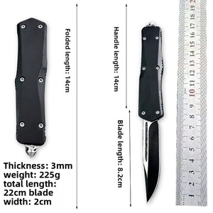 Cuchillo Plegable MT para Acampar y Cazar al Aire Libre, Mango de Aleación de Aluminio, Hoja de Acero Inoxidable de 220 mm, Portátil, Industrial, OEM - Product Image 6