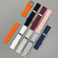 Bracelet de montre à libération rapide en silicone de qualité supérieure, texture cuir, 20 mm 22 mm, bracelet de remplacement compatible avec les montres intelligentes