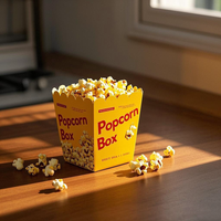 Fournitures de fête de mariage jetables Tables à dessert inspirées du cinéma Boîtes à pop-corn Sac en papier jetable de qualité alimentaire