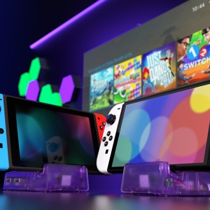 Clear Atomic Purple AiryDocky DIY Kit Replacement Shell for Nintendo <b>Switch</b> & <b>Switch</b> OLED Dock - Product Image 6
