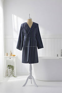 Peignoir unisexe 100% coton Best Seller Séchage rapide Vêtement de nuit d'été Tissu tissé respirant Léger Toute l'année ODM Fabriqué en Turquie - Product Image 3