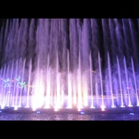 Fontaine musicale dansante grand format avec garantie commerciale, spectacle aquatique pour parc extérieur, avec éclairage LED DMX512