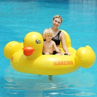 Flotteur de piscine gonflable jaune, île, moteur canard jaune, nouveau produit