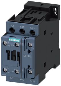 Contactor Trifásico Siemens Sirius 3RT20 con Contactos Auxiliares 1NO 1NC, Montaje en Riel DIN, Control de Motor Industrial - Product Image 1
