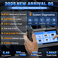 Escáner OBD2 2026, Actualización Gratuita de por Vida, XTOOL D5, Lector de Códigos Universal para Automóviles, Herramienta de Diagnóstico de 5 Sistemas con Más de 10 Funciones de Reinicio