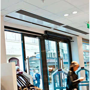 Klimaline-Barrera de aire integrada con control remoto, 2 velocidades, 90 cm, blanca, oculta con resistencia - Product Image 1