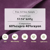 Échantillon Gratuit DSL – Service Personnalisé Tout-en-un – Tissu en Soie Satinée 100 % Viscose Cupro pour Robes, Pyjamas et Doublures d'Abaya