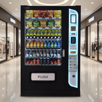 Distributeur automatique de nourriture et de boissons avec grande capacité et écran tactile de 7 pouces, peut vendre des collations et des boissons fraîches