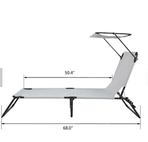 Silla Plegable de Playa, <span class=keywords><strong>Tumbona</strong></span> de Camping <span class=keywords><strong>con</strong></span> <span class=keywords><strong>Toldo</strong></span>, Cama Triple Plegable, Cama <span class=keywords><strong>con</strong></span> Parasol - Product Image 6