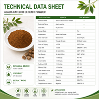 YUSAIL – Extrait de Catechu d'Acacia en Poudre en Gros, 15%-55% Catechines, Extrait Végétal Naturel 10:1, HPLC