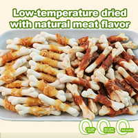 Biscuits enveloppés de poulet, friandises dentaires sans additifs pour chiens, approvisionnement direct d'usine