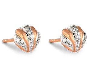 Milskye đồ trang sức đính hôn thời trang tốt cho phụ nữ 925 bạc 18K vàng đôi màu Seashell Stud esarrings - Product Image 5