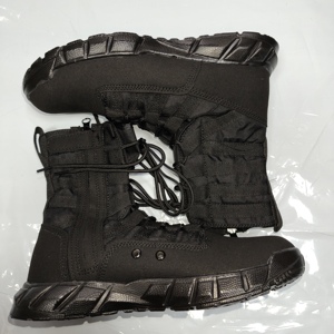 Botas de desierto ultraligeras HKSF TSB01 negras con cremallera lateral en negro, marrón, caqui y verde. - Product Image 1