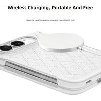 Étui transparent en TPU à motif géométrique pour 18 Fold, protection intégrale magnétique antichoc et étanche avec support intégré et anneau
