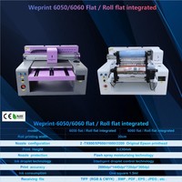 Imprimante UV à lit plat multifonctionnelle de taille 6090 6060, machine d'impression UV DTF avec option de laminage et de rotation