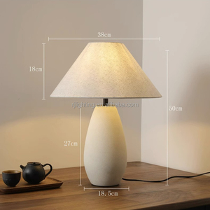 Phong Cách Mỹ Tối Giản Phòng Ngủ Khách Sạn Đầu Giường Nghiên Cứu Ăn Uống Màu Trắng Cổ Điển Văn Phòng Trang Trí Nội Thất Đèn Bàn Gốm - Product Image 2