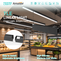 Luminaire linéaire LED à encastrer 3FT 30W 3750lm, connectable pour les commerces et les salles d'exposition