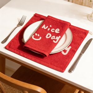 Serviette de cuisine 100% coton écologique, séchage rapide, douce, 34x34cm, respectueuse de la peau, vente en gros directe d'usine, usage quotidien - Product Image 3