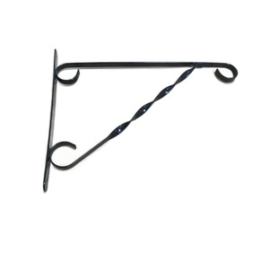 Custom Metal <b>Hook</b> Black Medieval Style Suspended Basket Support Hanging Rack <b>Garden</b> Plant Holder - Product Image 4