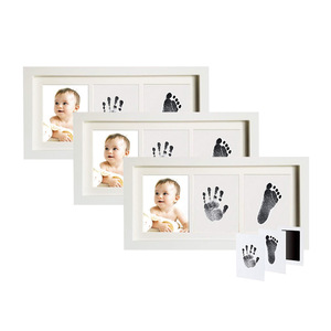 מפעל הסיטונאי אמא חדשה & מתנות תינוק למקלחות לתינוק עץ יד יד & רגל ערכת חימר מסגרת תמונה - Product Image 2