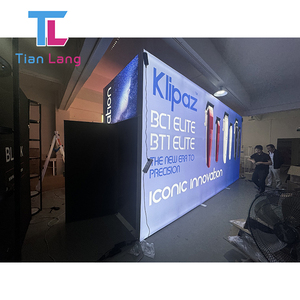 Vente en gros de boîte à lumière LED en tissu sans cadre, équipement de salon personnalisé avec cabines élégantes - Product Image 1