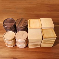 Sous-verres en bois personnalisés avec logo gravé, style nordique, résistants à la chaleur, durables, écologiques, porte-gobelets à café en bois massif