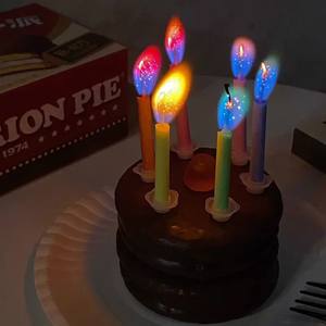 Bougies d'anniversaire LANJO en cire de paraffine à changement de couleur, multicolores, pour événements intérieurs - Faites à la main, non toxiques - Product Image 6