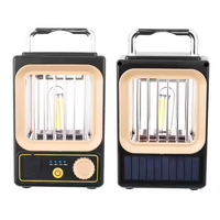 Lampe de camping portable, rechargeable par USB, lanterne LED à intensité variable, poignée suspendue, lumière de tente extérieure pour la randonnée, les situations d'urgence, la pêche