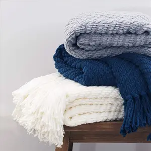 Benutzer definierte Sublimation Strick Soft Cosy Luxus Polyester Acryl Sofa Decke