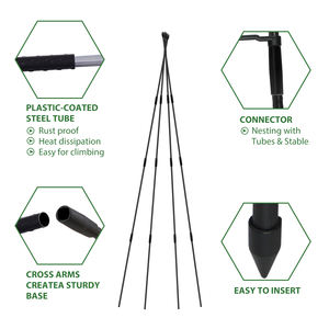 1.2m * 2 pièces plantes grimpantes en plastique hauteur réglable avec croissance des plantes environnement de culture intérieur confortable - Product Image 3