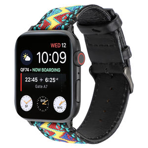 38/40mm 42/44mm <span class=keywords><strong>bracelet</strong></span> de montre en cuir de remplacement de Style ethnique pour Iwatch série <span class=keywords><strong>bracelet</strong></span> en cuir pour <span class=keywords><strong>Apple</strong></span> <span class=keywords><strong>bracelet</strong></span> en cuir ethnique - Product Image 2