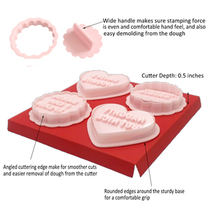 Emporte-pièce et emporte-pièce à embosser pour biscuits de Noël avec mots personnalisés, tampon à mots personnalisés pour emporte-pièces et moules à embosser pour biscuits et fondant - Product Image 5