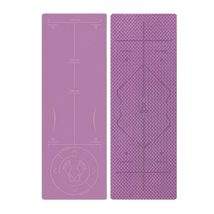 Tapis de fitness antidérapant TPE épais 6mm résistant à l'eau tapis de yoga double face 185cm de longueur pour les femmes cadeau de fête des mères - Product Image 2