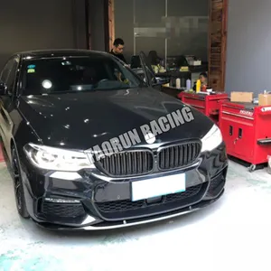 Divisor de labios de barbilla Bupmer frontal de fibra de carbono estilo MP para <span class=keywords><strong>BMW</strong></span> G30 G31 520 530 540 550 con paquete <span class=keywords><strong>M</strong></span> 2017 - 2020 Pre-Lci - Product Image 6