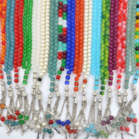 Großhandel 6mm Gebets perlen Imitation Perle Charme Tasbih Muslim, Zählen Bernstein Rosenkranz Halskette Geschenk Tasbih 99 Perlen