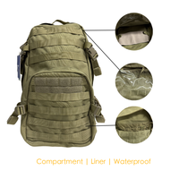 Sac à dos tactique en nylon 900D de 45 L, sac à dos imperméable avec compartiment pour ordinateur portable pour la randonnée, le camping et la chasse en plein air