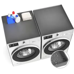 Tapis de protection en caoutchouc de silicone à usage multiple Protecteur de dessus de laveuse-sécheuse en forme de rectangle pour machine à laver
