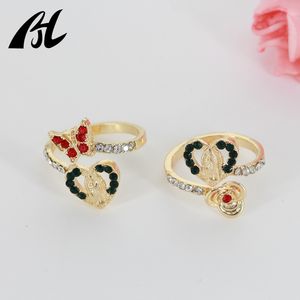 Date Rosa Virgencita Bague En Forme <span class=keywords><strong>De</strong></span> Coeur 3 Tons Fine Qualité Or À <span class=keywords><strong>La</strong></span> Mode Vierge <span class=keywords><strong>de</strong></span> <span class=keywords><strong>Guadalupe</strong></span> Bijoux <span class=keywords><strong>De</strong></span> Fiançailles - Product Image 6