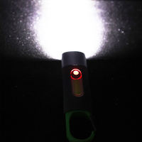 Senter Obor LED Tahan Air Isi Ulang USB Gantungan Kunci Lampu Kuat Kemah Luar Ruangan Cahaya Kuat Mini untuk Darurat