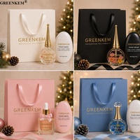 Sacs cadeaux imprimés blancs pour le shopping, coffrets de Noël avec poignée en ruban, sacs cadeaux, boîtes de rangement pour ongles