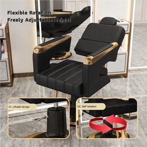 Silla de Barbería Ajustable, Reclinable, Giratoria 360 Grados, Silla de Manicura, Tatuaje y Belleza, Mueble de Salón para Hogar y Tienda - Product Image 3