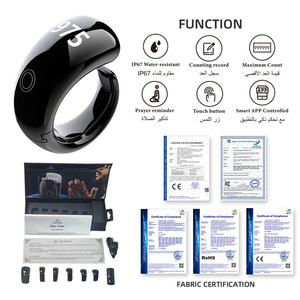 Islamic Gift Electronic Zikir Counter Smart Ring App Control Smart Tasbih 5 Prayer Reminder Counter Zikr Ring - Product Image 6