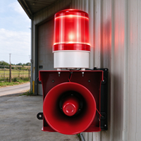 Système d'alarme sonore et lumineux 130 dB avec volume réglable, étanche IP68, protection de sécurité, fourniture directe d'usine