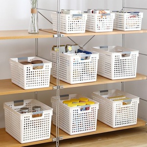 Plastic Storage <b>Baskets</b> Rectangle 45L With Handle For Kitchen Dormitory Household Use - Product Image 5