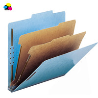 Piedra de tres colores 2 divisores Tamaño de carta Sujetador Carpetas de archivos Tablero de prensa azul claro para una organización de oficina eficiente
