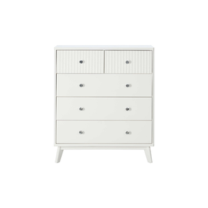 EVEREST Brand <b>Tallboy</b> Vintage Style Living Room Furniture Best Seller Cabinet 5 Drawers - Product Image 3