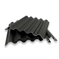Plaque convexe en alliage d'aluminium de décoration de tête de porte de grille convexe de grande muraille avec le profil en aluminium durable de placage ondulé de vague en métal