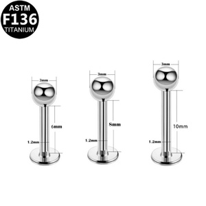 Gaby Fashion Piercing External Thread ASTM-F136 G23 16G Titanium Stud Rings Labret Jewelry Nose <b>Earring</b> <b>for</b> <b>Men</b> Women Jewelry - Product Image 4